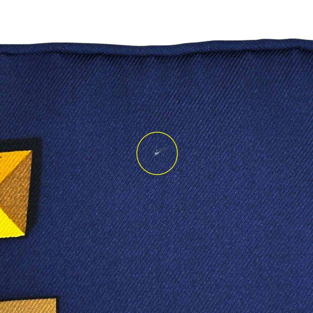 HERMES Blue Silk Scarf - Picture 9 of 9